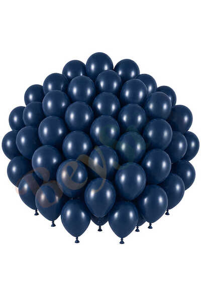 BeySüS Deep Ocean Color Latex Retro Balloons (30 cm) - 50 Pieces