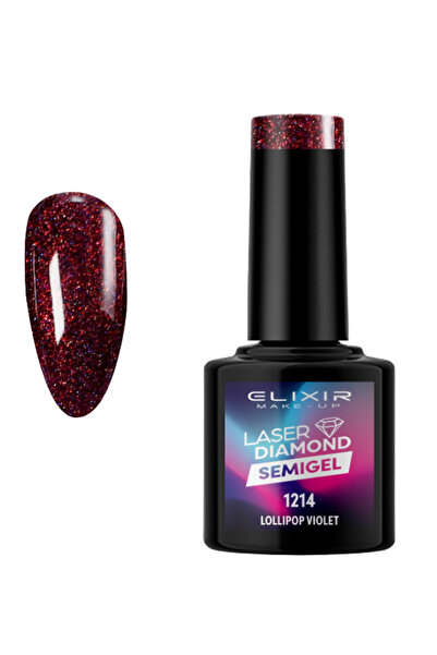 Elixir LASER DIAMOND SEMI GEL (ΗΜΙΜΟΝΙΜΟ BΕΡΝΙΚΙ) - 1214 (LOLLIPOP VIOLET) 8ML