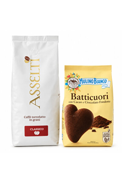 Asselti ®   Set Italia – 1 x cafea boabe Classico 1000 g + 1 x biscuiți Mulin...