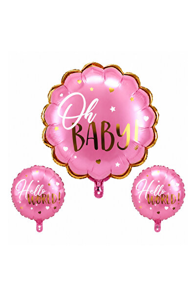 BeySüS Hello World Set Pink Foil Balloon