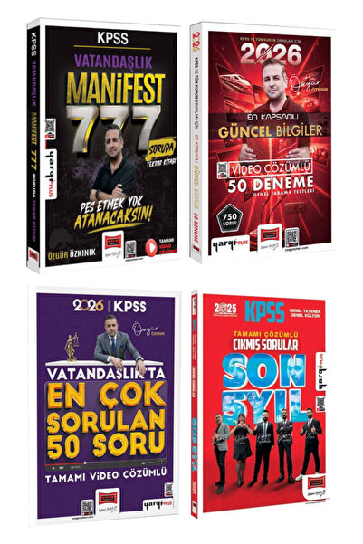 Yargı Yayınları KPSS 2026 Özgür Özkınık Vatandaşlık Manifest 777+ Güncel Bilg...