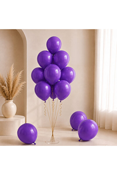 BeySüS Purple Color Latex Pastel Balloons (30 cm) - 100 Pieces
