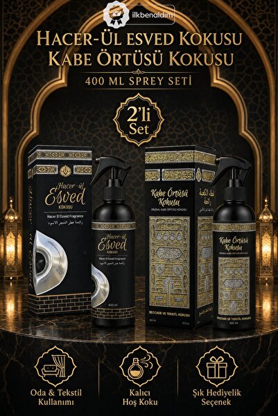İlkbenaldim Kabe Örtüsü ve Hacerül Esved Kokusu Sprey 400 Ml. | Manevi Kabe v...