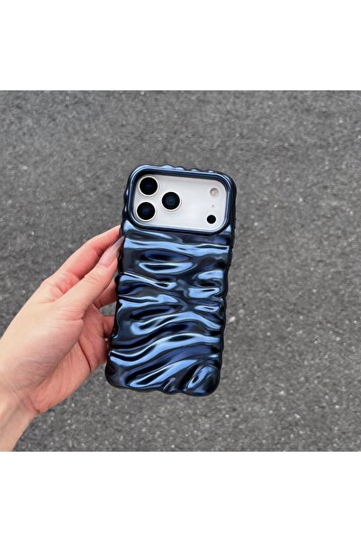 botyco Iphone 15 Plus (6.7 inç) Uyumlu Dalgalı Kırışık Detaylı 3d Yüzeyli Par...