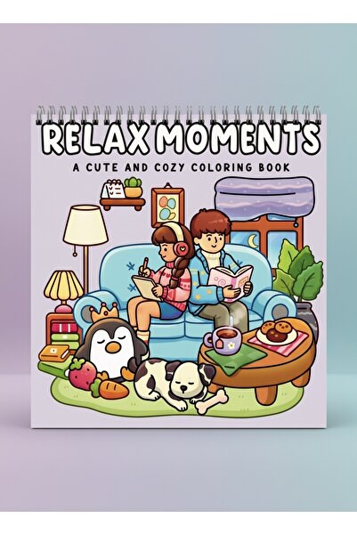 Relax Moments 40+ Page Coloring Book THICK PAGES
