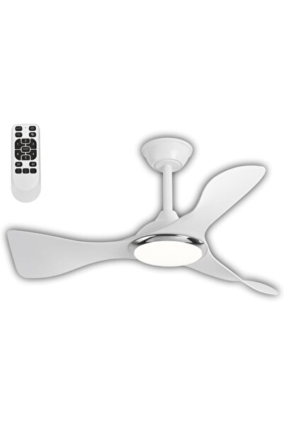 AyrStore CT-3000 Modern Tavan Vantilatörü Beyaz LED Işıklı ve Uzaktan Kumanda...