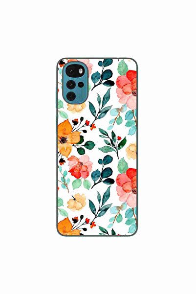 OEM Калъф, съвместим с Motorola Moto G22, силиконов гел TPU, с изрисувани цветя