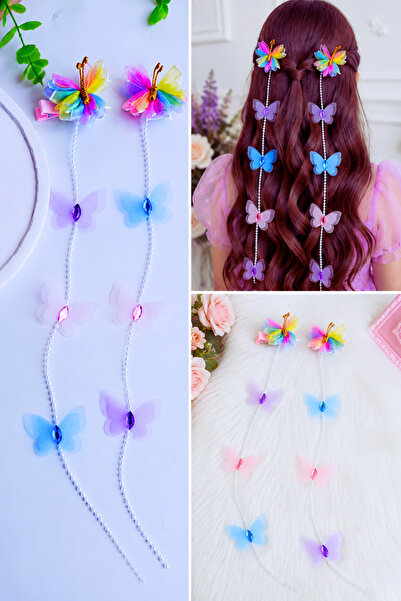 Nisankids Girl's Long Butterfly Pendant Butterfly Hair Clip – Special Day and...