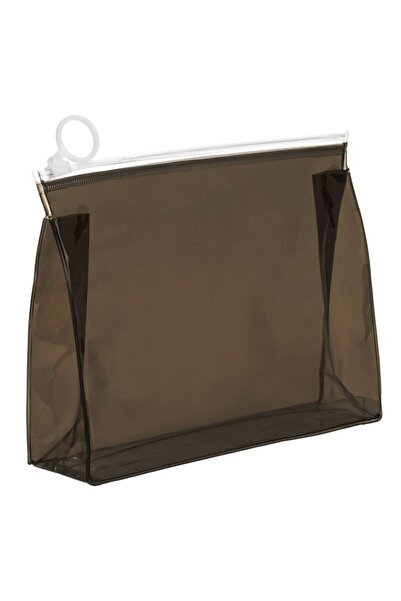 OEM Portfard de Vară Negru Transparent din PVC, Cu Fermoar, Organizator Cosme...