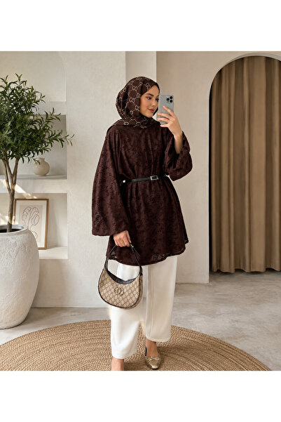 Lior Design Premium Tesettür Tunik Desenli