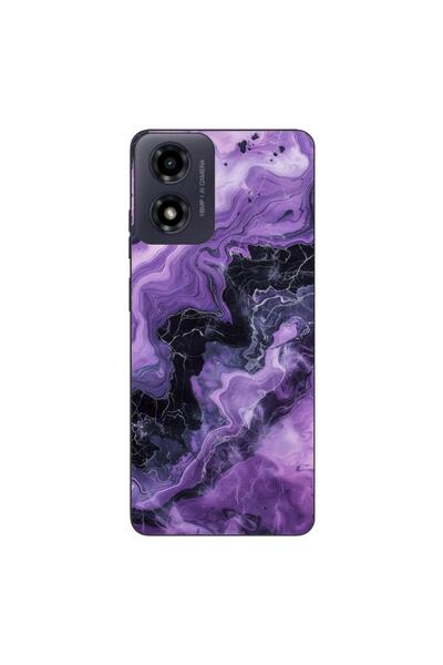 OEM Husa compatibila cu Motorola Moto G24 Silicon Gel Tpu Model Abstract Purp...