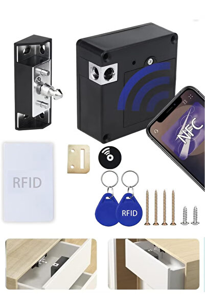 GGEROU Electronic Cabinet Lock, Smart NFC RFID Locks, DIY Hidden Cabinet Lock...