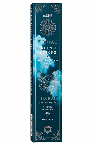 Namaruna Bețișoare de tămâie Zodiac Taur - 7 Plante + Cristal de Opalit