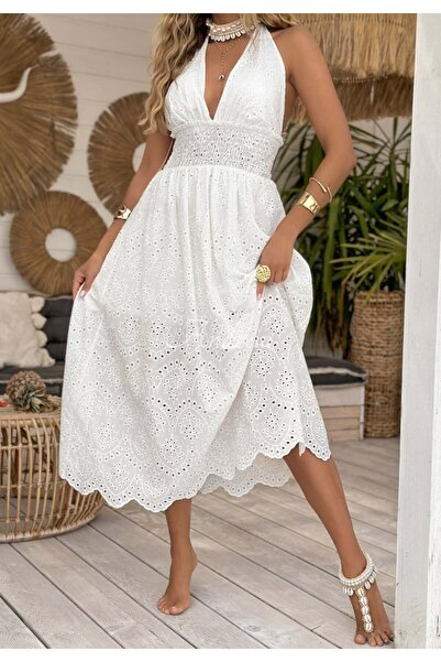 ADAMODA.RO Long embroidered dress