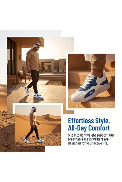 SAUDI STEPS Classic Unique Italian Designer Men’s Breathable Athletic Sneaker...