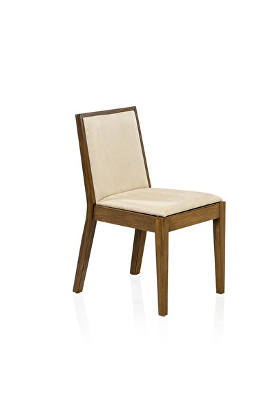 Midas Furniture كرسي طعام من الجلد المدبوغ 45×58×84 سم بني اللون