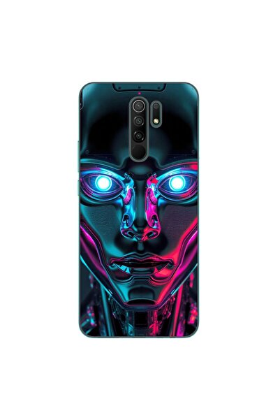 OEM Θήκη συμβατή με Xiaomi Redmi 9, από σιλικόνη gel TPU, μοντέλο Χρωμέ Ανθρω...