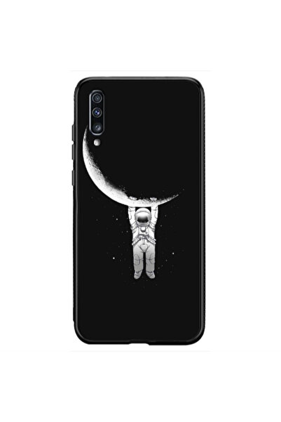 Other Samsung A70 Swinging on the moon Black Glossy Θήκη