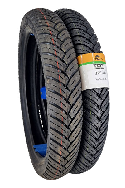 TDT TYRES 90/90-18 ve 275-18 (TUBELESS - DUBLEKS) Missile Lastik Takımı