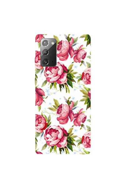 Other Samsung Note 20 Pink Roses Transparent Silicone TPU Θήκη