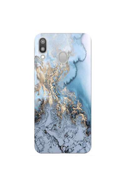 Other Samsung M20 Marble Gold Design Transparent Silicone TPU Θήκη
