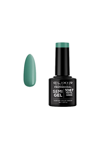 Elixir SEMI GEL (ΗΜΙΜΟΝΙΜΟ ΒΕΡΝΙΚΙ) - 1087 (PASTEL Green) 8ML