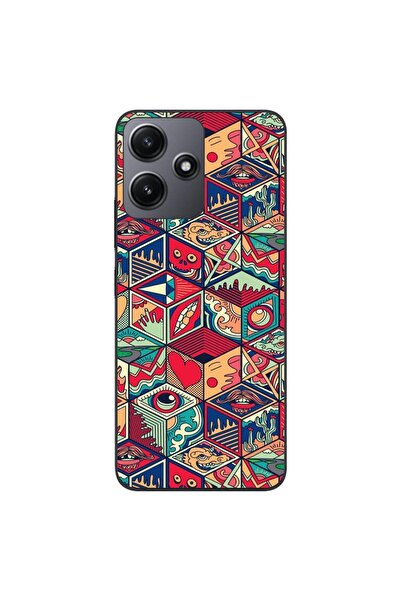 OEM Husa compatibila cu Xiaomi Redmi 12 5G Silicon Gel Tpu Model Pop Art Geom...