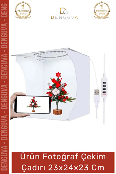 Denguva #FotoğrafÇadırı Beyaz Led Işıklı Katlanabilir Portatif Profesyonel St...