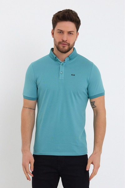 JEUSS JEUS ERKEK PİKE LACOSTE KUMAŞ YAKALI TSHİRT Mint Yeşili