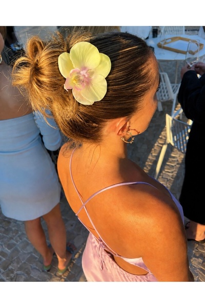 FloresDeCarnaval Butter Yellow Orchid Hair Clip 💛