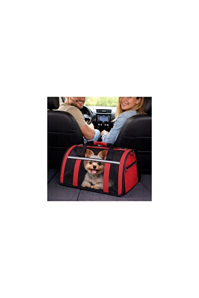 Pepita Geantă de transport roșie pentru animale de companie 48x28x26cm
