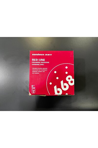 150mm Cırtlı Seramik Film Zımpara P400 - Red Line Astar ve Boya Öncesi (50'li)