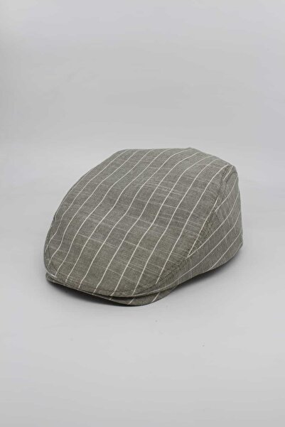 Hat Town Men's Striped Linen Look Premium Cap Hat
