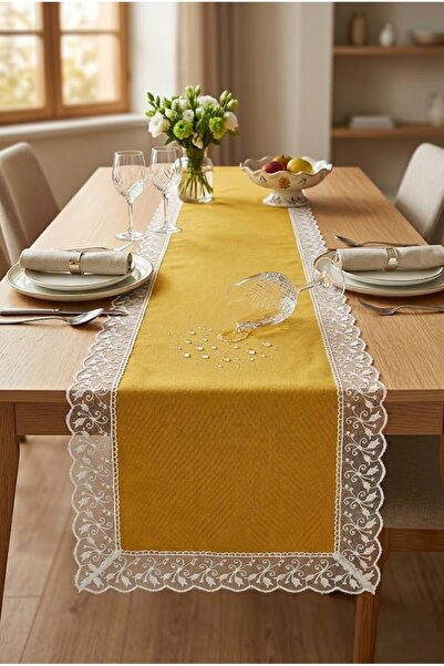 Rona Home Lace Table Runner Luxury Stylish Decorative Tablecloth Water Repell...