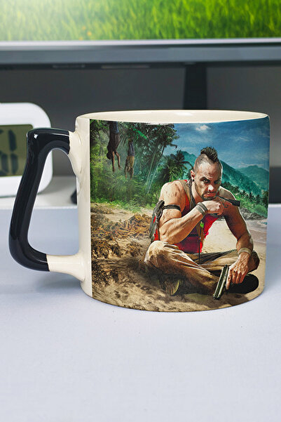 ZipZap Far Cry Printed Ceramic Luxury Mug (1 Piece) Special Black Handle Wave...