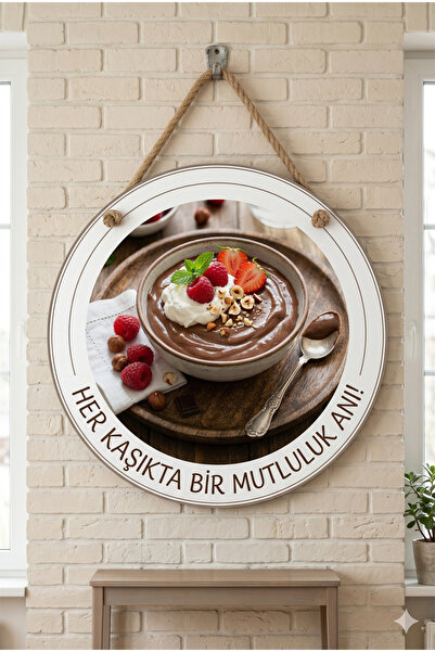 Mayeka Wooden Wall Door Decorative Ornament Painting for Pudding Themed Baker...