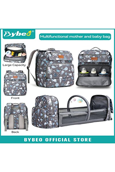 BYBEO Baby Diaper Bag Backpack With Multifunctional Diapers Changing Station,...