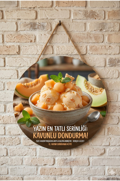 Mayeka Slastičarne sa temom sladoleda od dinje, prodavnice deserta, drvena zi...