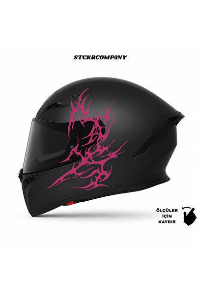STCKRCO Tribal Kask Stickerı – Motor Kaskı İçin Premium Tribal Sticker - Moto...