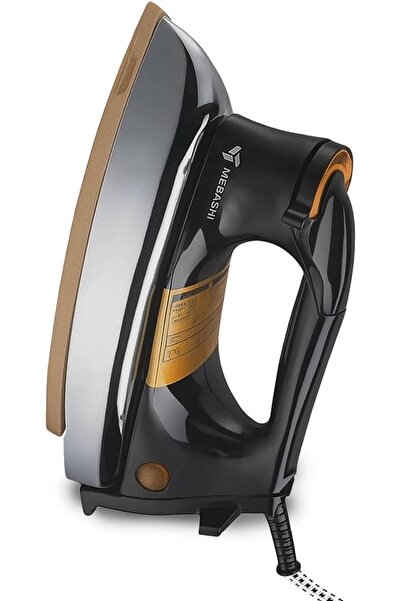 MEBASHI Heavy Dry Iron - Sleek Black with Golden Ceramic Soleplate, Thermosta...