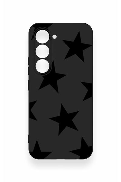 Vip Case Tecno Spark 40 Pro Uyumlu Siyah Star Desenli Silikon Kılıf