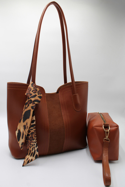 LASSO Women's Large Size Scarf Detailed Handy Hand, Arm and Shoulder Bag with...