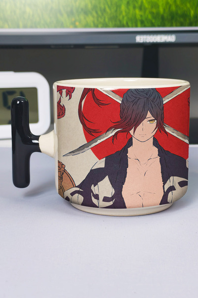 ZipZap Dororo Anime Printed Ceramic Luxury Mug (1 Piece) T-Shaped Special Bla...