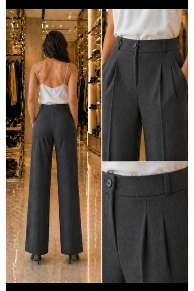 Cemre Collection Polazzo geniş paça pantolon