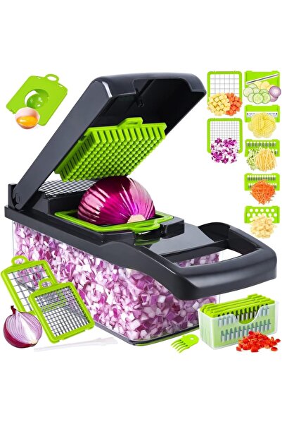 Generic 14 in 1 Vegetable Chopper and Onion Chopper - Multifunctional Food Ch...