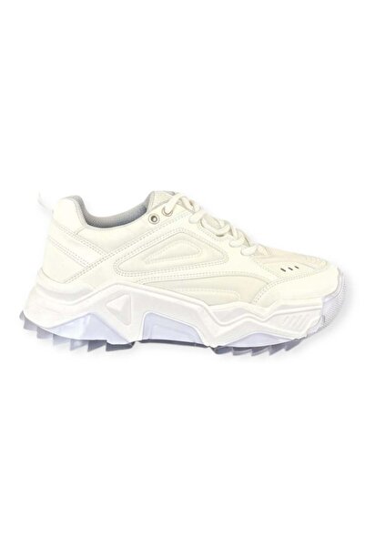 Hayati Arman Women's Thick Sole Lace-Up Sports Shoes & Sneakers White