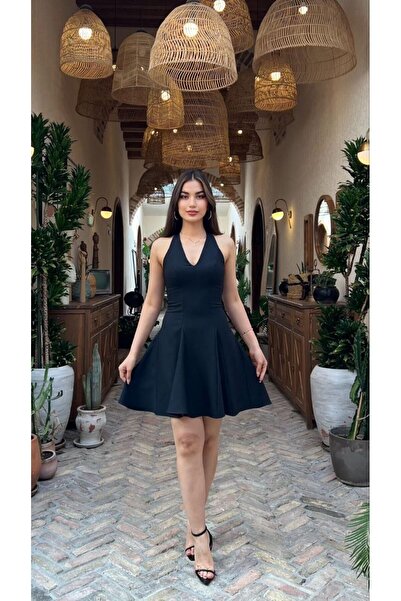 Moda Banuş V Yaka Mini Elbise