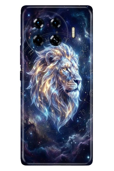TECNO Spark 20 Pro+ Plus Kılıf Aslan Burcu Temalı Desenli Darbe Emici Silikon