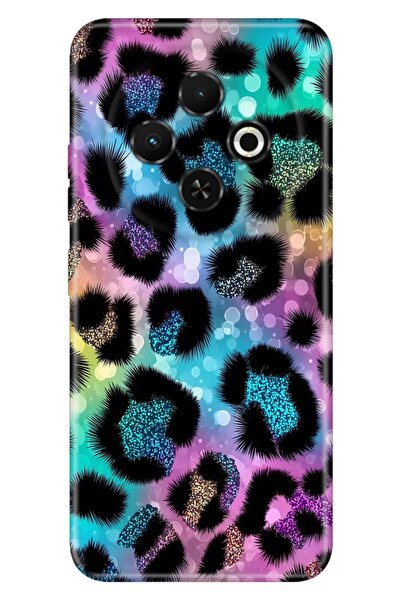 TECNO Spark 30C (KL5n) Kılıf Paris Leopar Temalı Desenli Darbe Emici Silikon