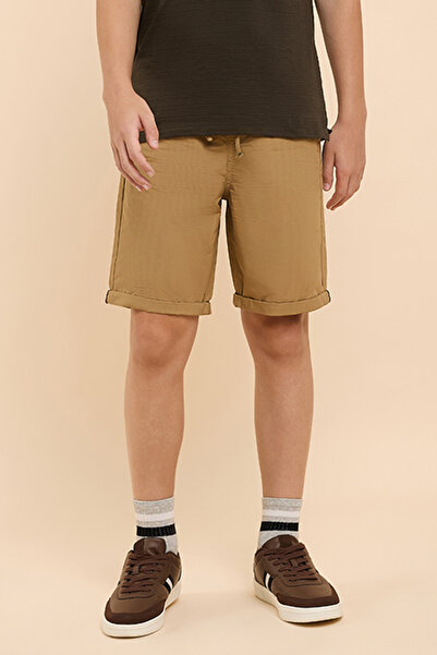 R&B Solid Shorts with Drawstring Waist